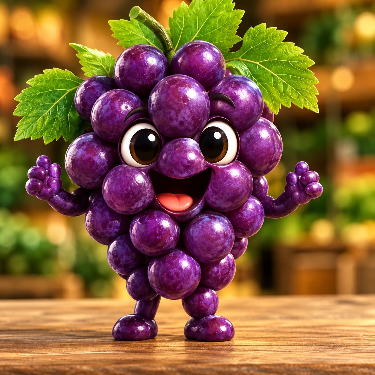 Personnage POWER Raisin saveur Barbe à Papa